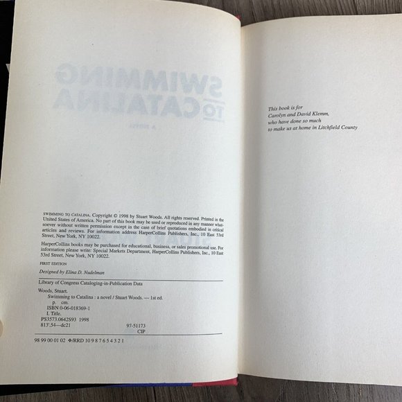 Swimming to Catalina 1998 & Hothouse Orchid 2009 by Stuart Woods Lot of 2 HCDJ - Picture 9 of 16